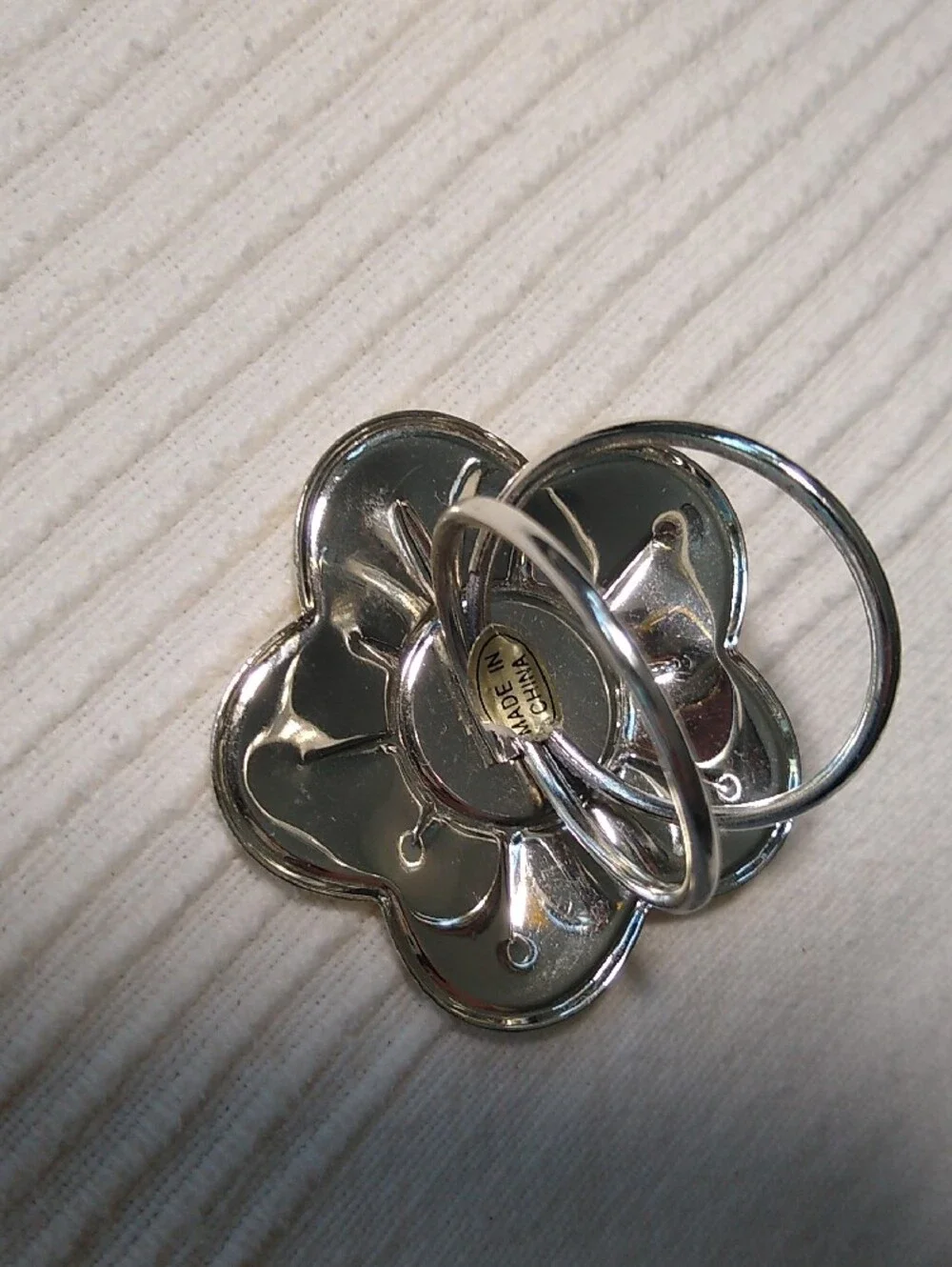 happy flower!  lightweight yellow scarf ring
